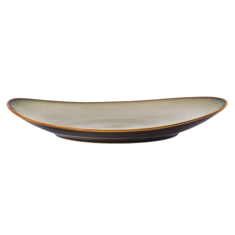 Rustic Sama Oval Coupe Plates, 11 1/2", by Luzerne