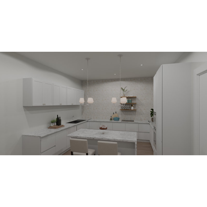 Sirkka 3-Light Matte Black Pendant Light, Nickel brossé