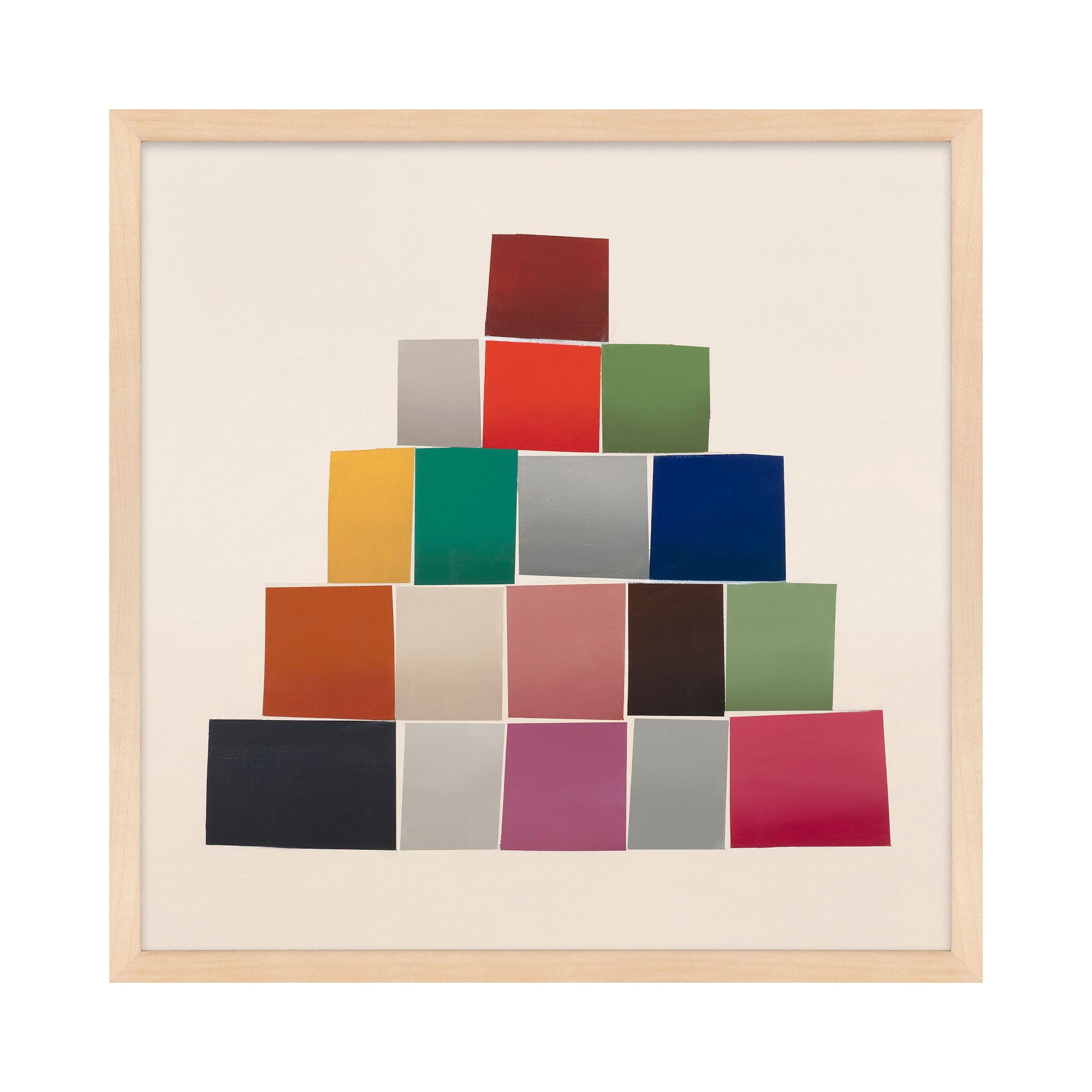 Jewels 2 by Lee Lessem, 24" W x 24" H, Maple Framed
