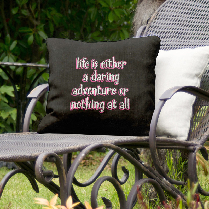 Coussin décoratif intérieur/extérieur life adventure, 18 po x 18 po, Rose