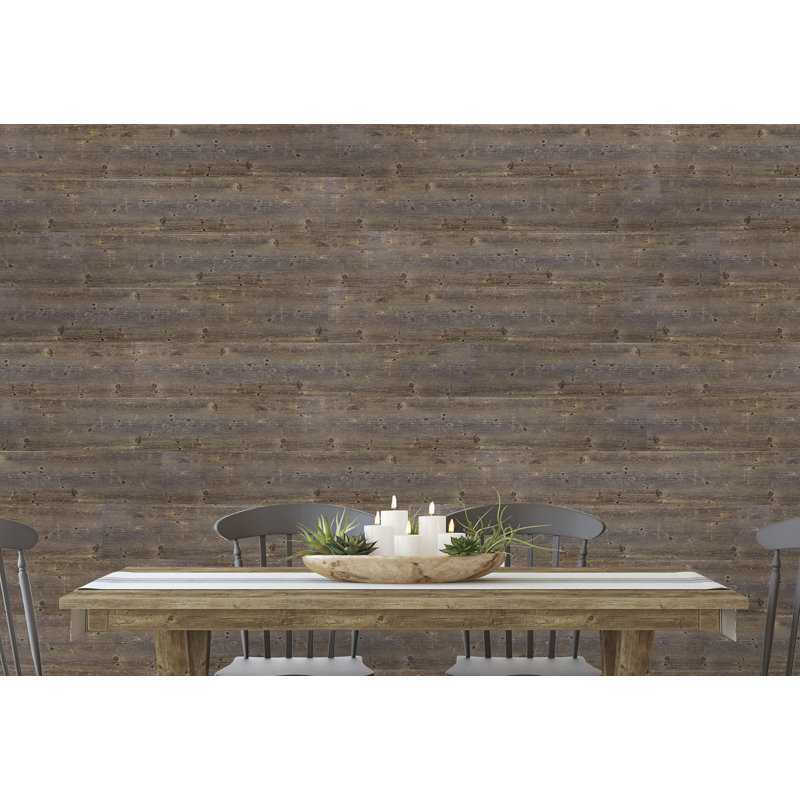 8.25" x 96" Engineered Wood Wall Paneling, Brown