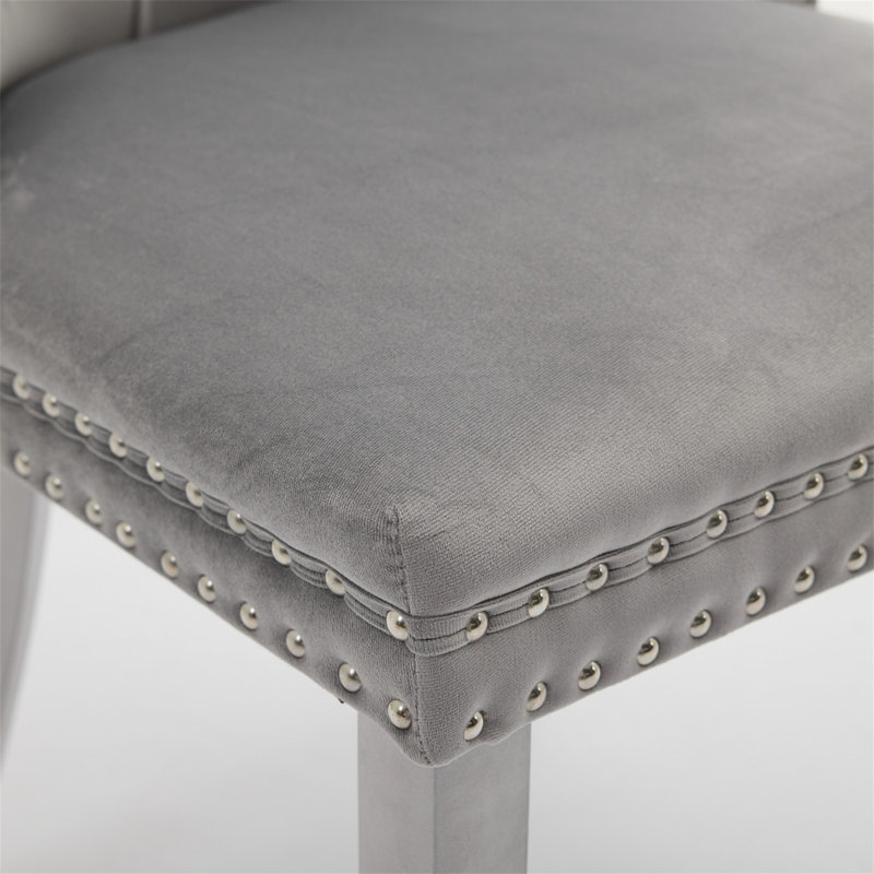 Chaise de salle à manger, Gris clair