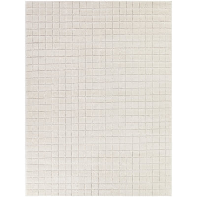 Hopkins Cream Classic Geometric Area Rug