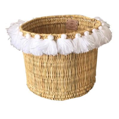 Grand panier avec pompons Séverine