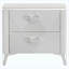 Table de chevet blanche 2 tiroirs ultrabrillante