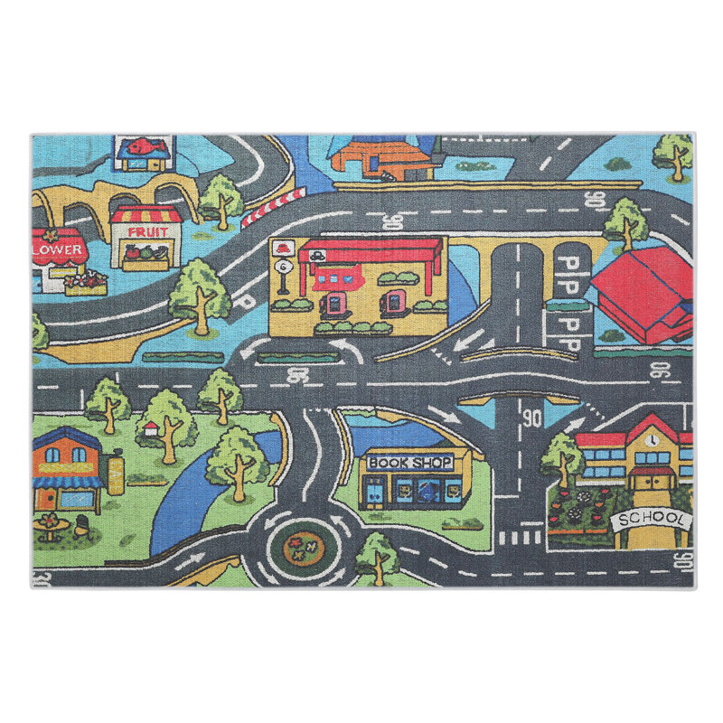 Tapis gris / vert 3 pi 3 po x 4 pi 11 po Eder