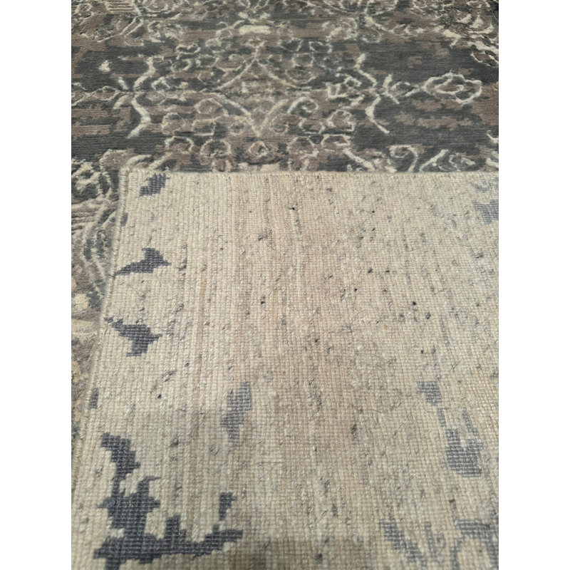 Tapis gris en laine noué à la main Original Original