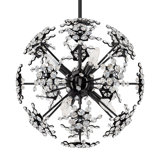 Esteracae 6 Light 18in x 18in Pendant in Antique Silver with Clear Radiance Crystals