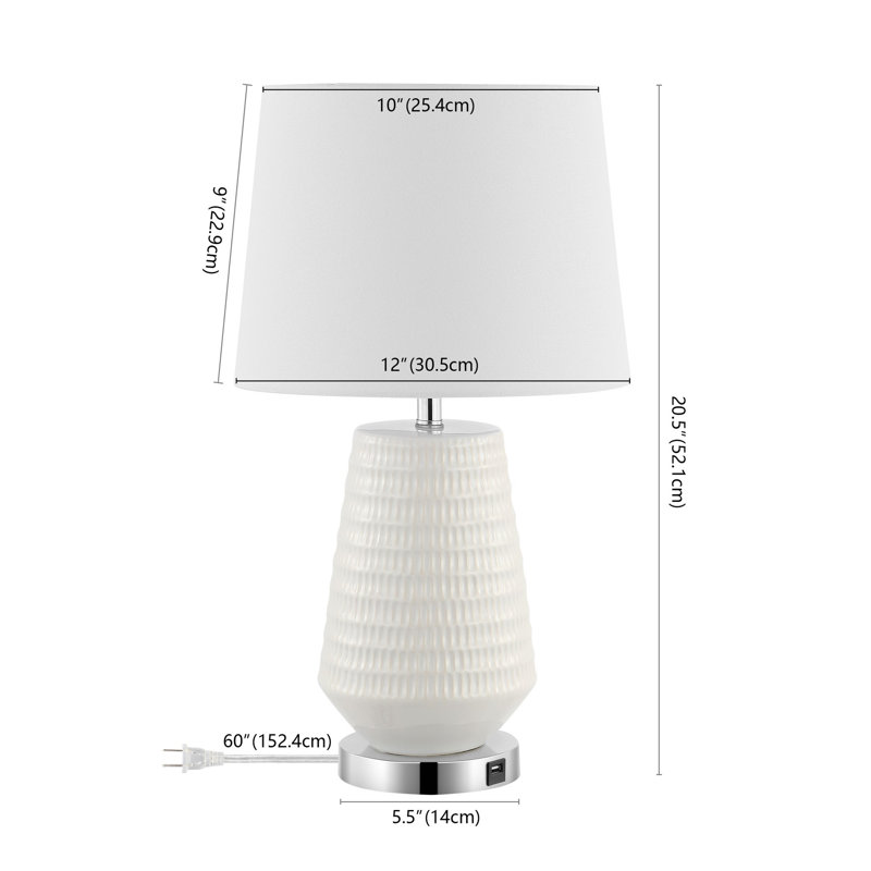 Lampe de table Angeleno avec port USB