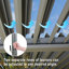 Pergola en aluminium de 13 pi x 10 pi avec toit, rideaux et filet réglables-104881642