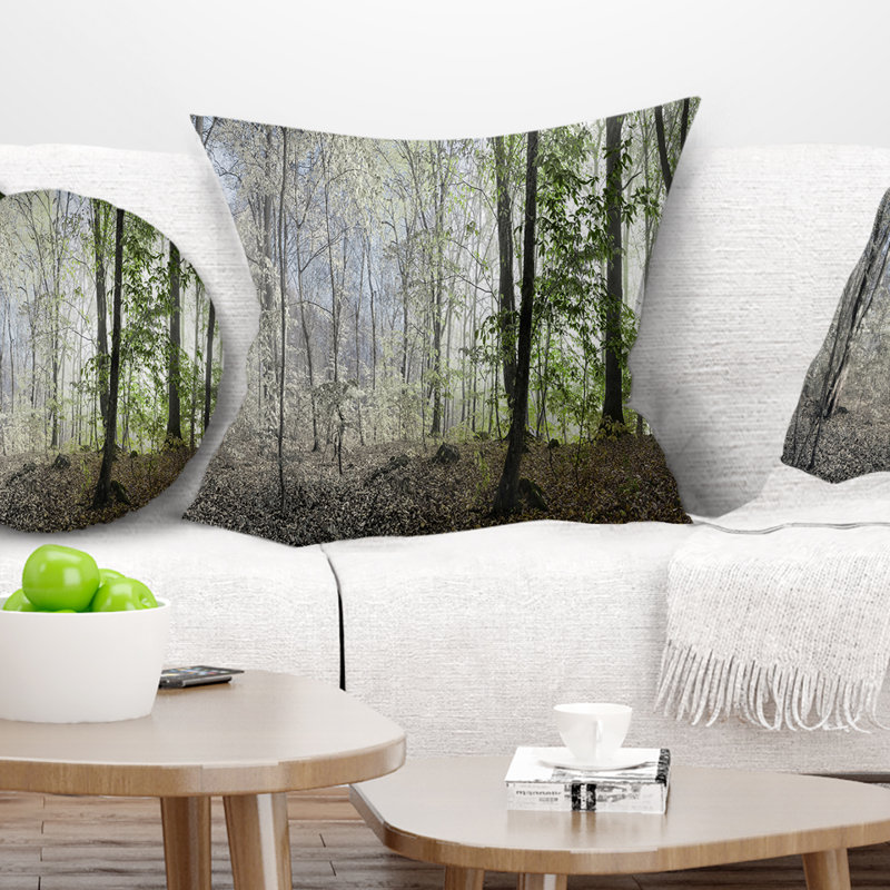Coussin Schafer, 16 po x 1 po, Coussin décoratif, Vert/gris