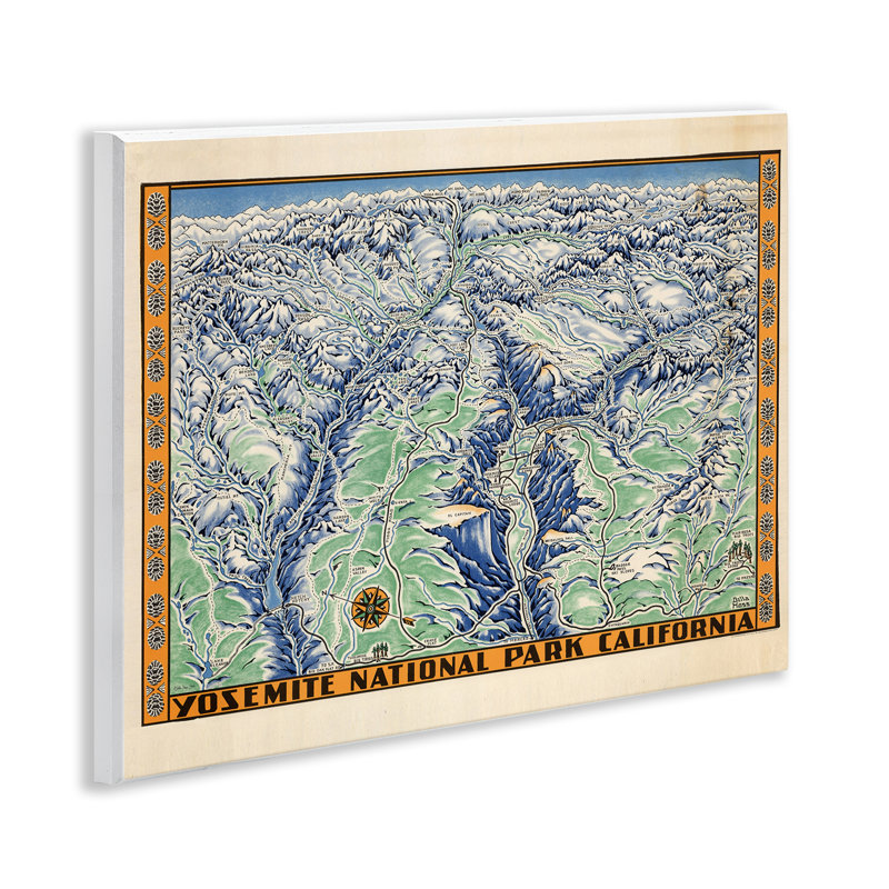 Art mural rétro sur plaque Yosemite par Stellar Design Studio