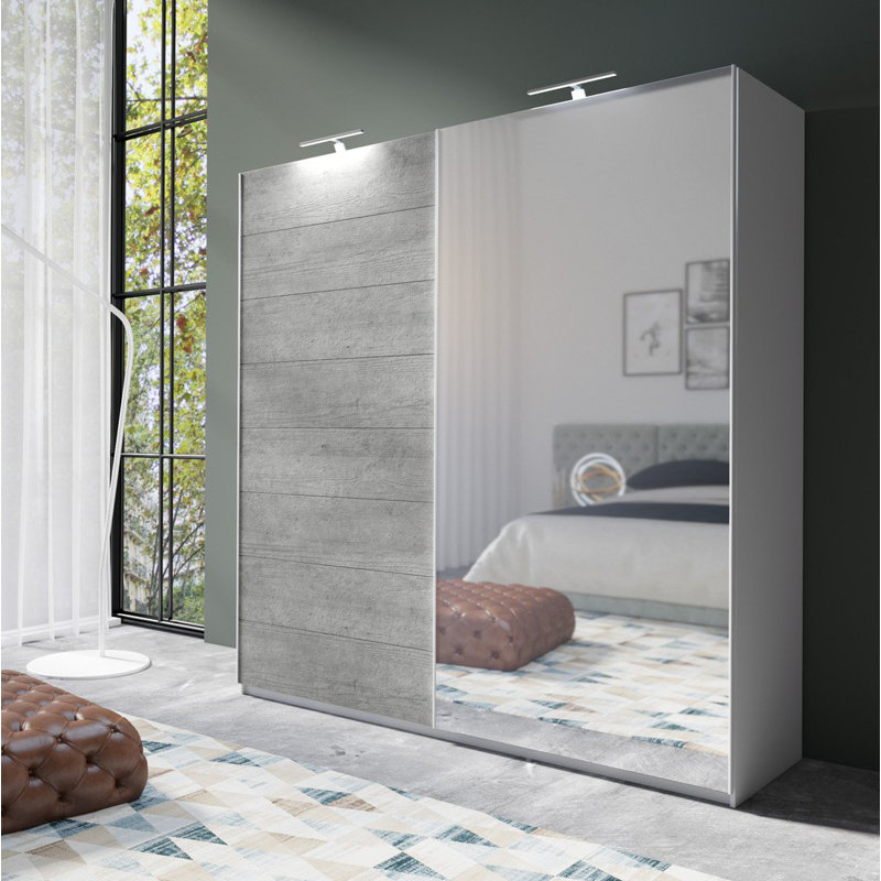 Chillicothe 2 Door Solid + Manufactured Wood Wardrobe