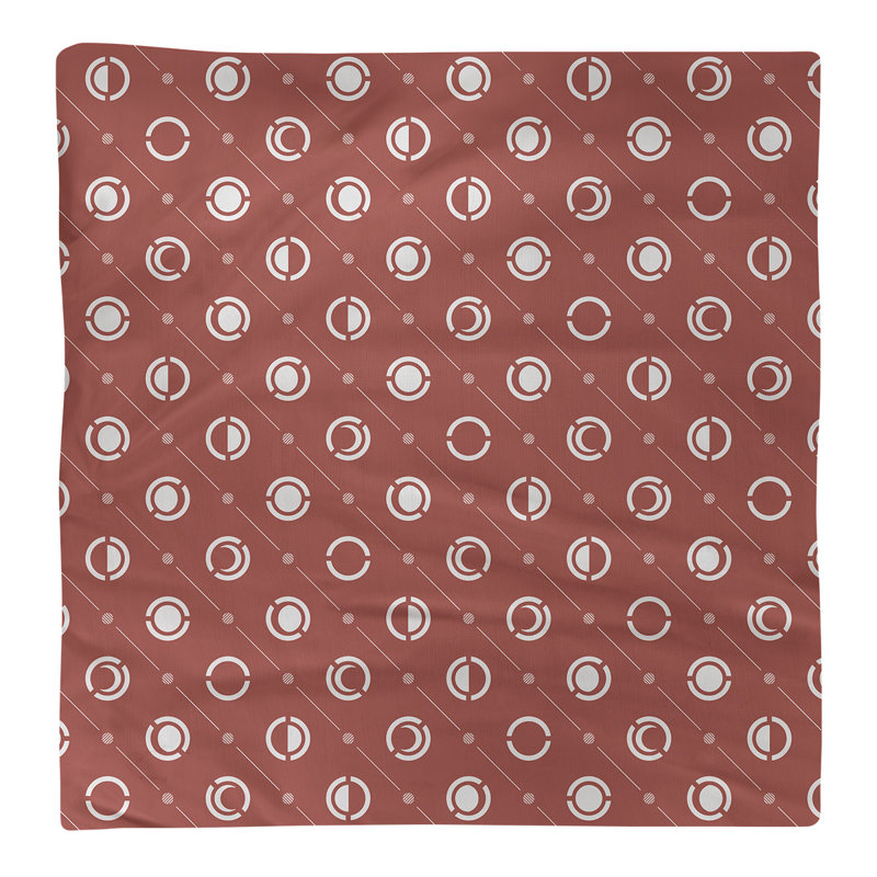 Serviette de coton deux couleurs en lune à phases Noira Gothard, H 0,1 po x l 10 po x P 10 po, Rouge pâle, Polyester sergé