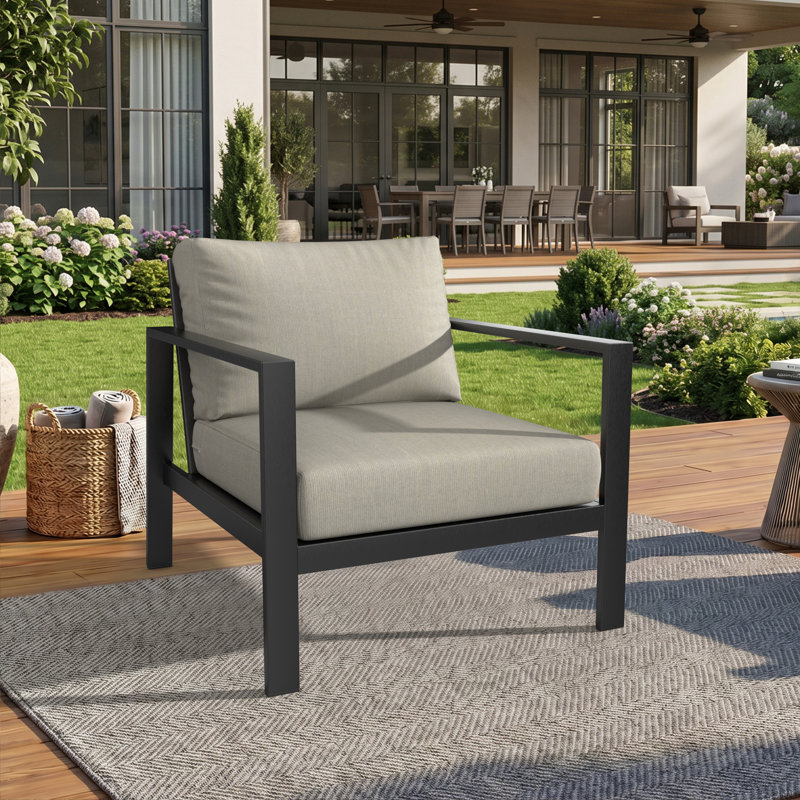 Coussin de siège extérieur Amala Sunbrella®, Sunbrella® spectre colombe, L 28,5 po x P 28,5 po