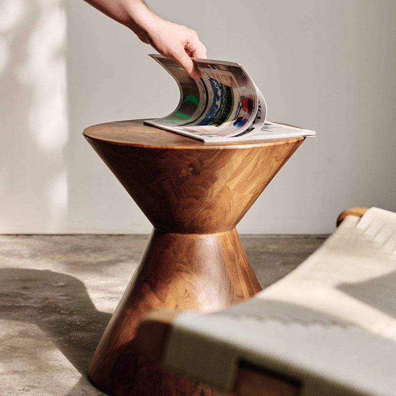Solid Wood End Table, Natural