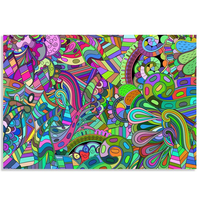 Vibrant Graffi Street Paint Peel & Stick Border, 66" L x 96" W