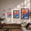 Flowing Ribbons Abstract - Framed Print-128685590-128685591