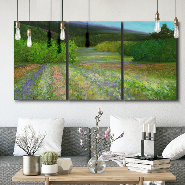 Millwood Pines Spring Framed On Canvas 3 Pieces Set | Wayfair