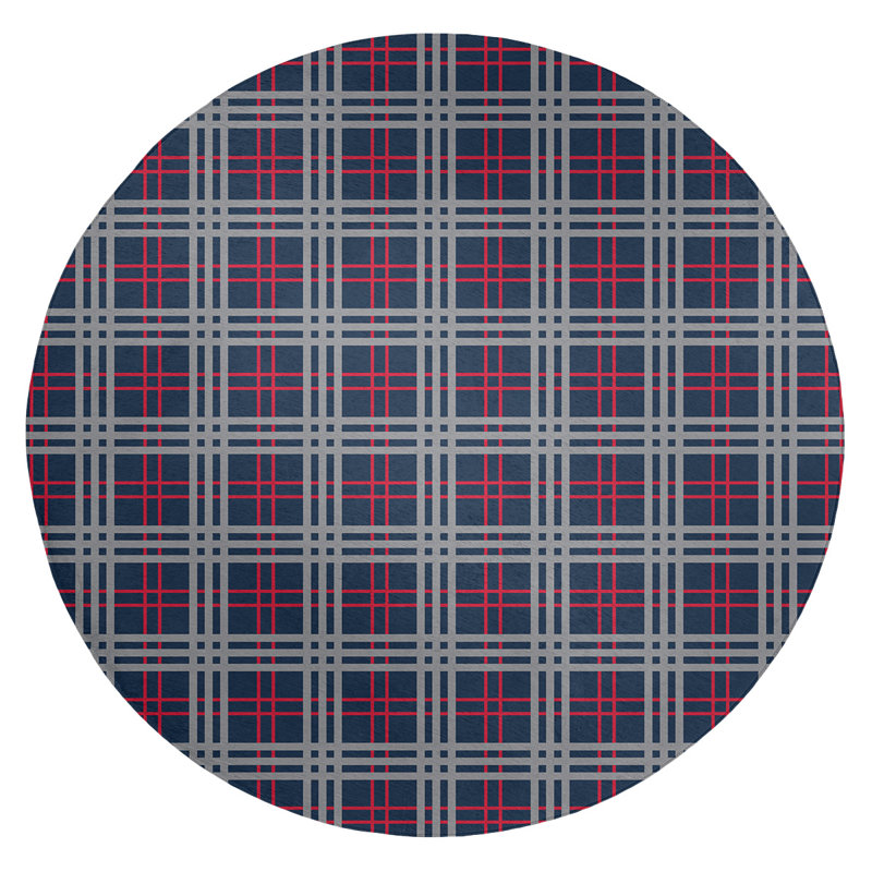 Plaid Indoor Rug, Round 5'