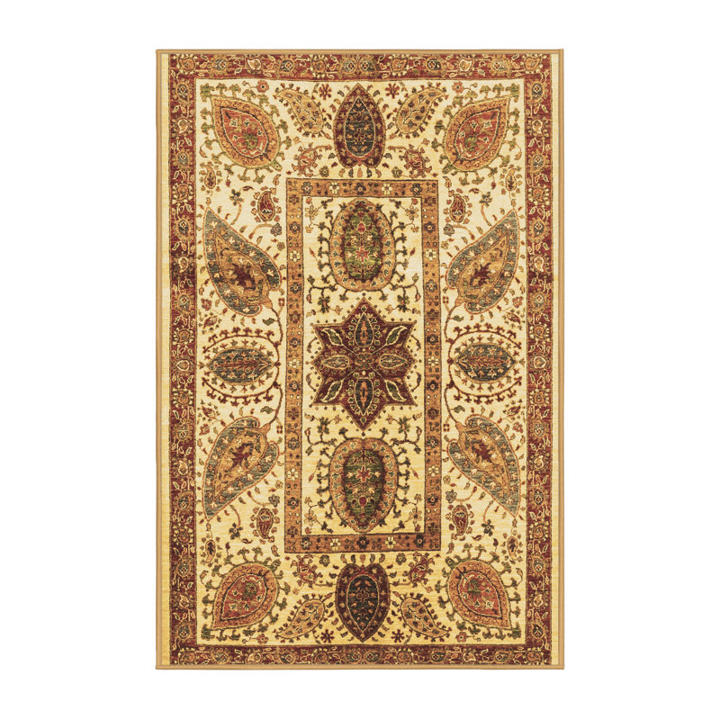 Tapis oriental en laine / polyester tissé à la machine Jamyira