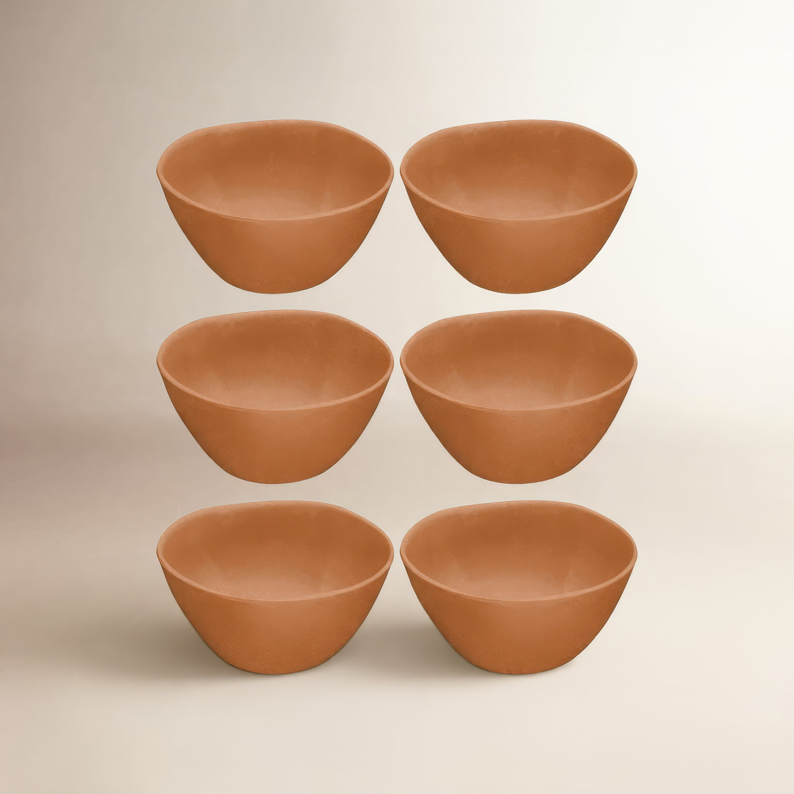 Laya Matte Melamine Rice Bowl, Brown