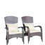 Chaise de patio avec coussins (coussin beige)