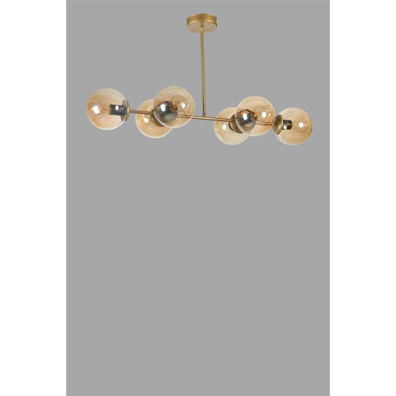 Chandle Chandelier, Gold/Amber/Black