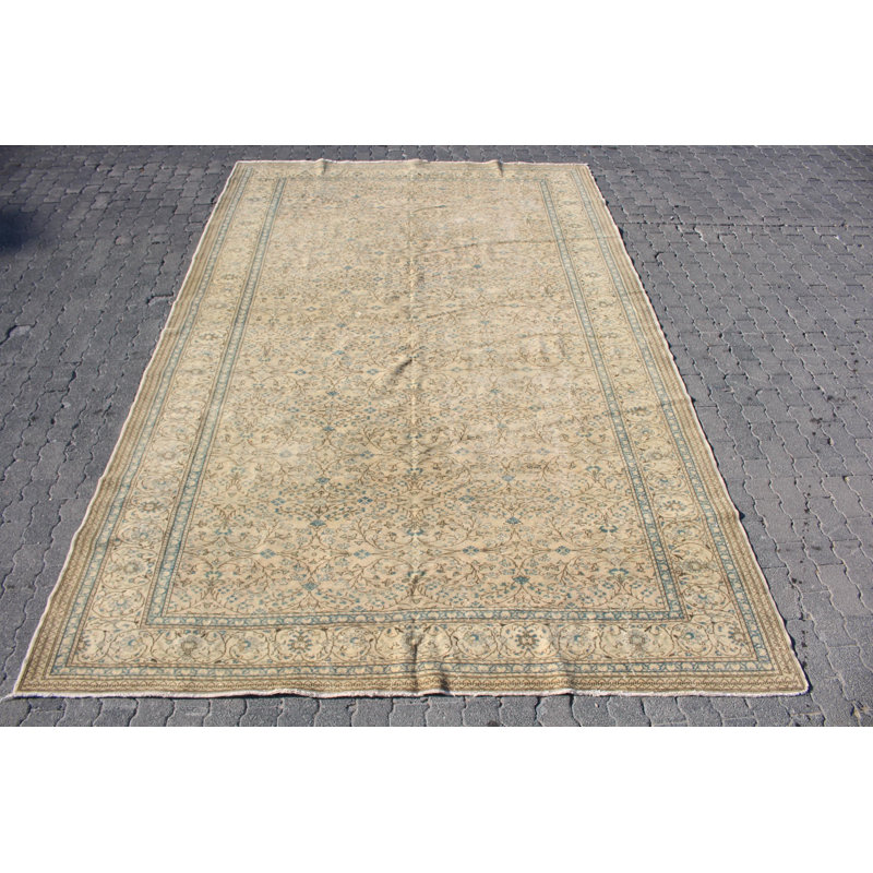 Grand tapis turc antique avec des motifs complexes - Tapis classique tissé à la main