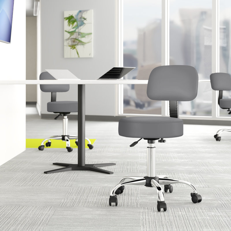 Vinyl Drafting Chair, Gray