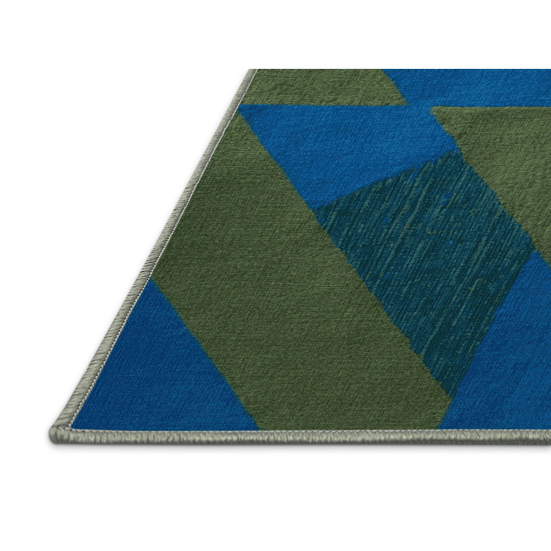 Machine Washable Botanical Brown Area Rug, Runner 2' x 4'