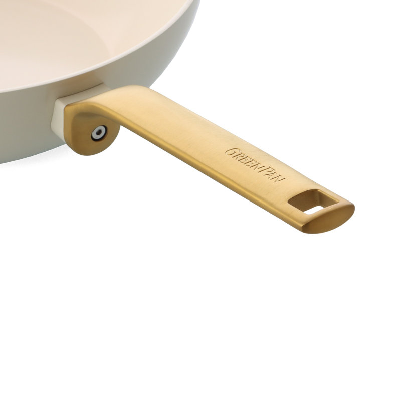 Greenpan Evolution Frypan 24cm - Black, 10cm H x 44cm L x 24cm W, Cream/Gold
