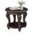 Solid Wood Round End Table with Shelf-1518809808