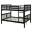 Lit superposé double au-dessus de double avec échelle pour chambre à coucher, mobilier de chambre d'amis - espresso