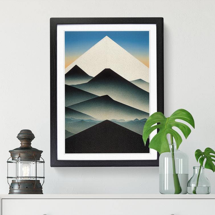 Mountain In Abstract Design - Picture Frame Print