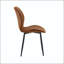 Chaise de salle à manger en tissu brun matelassé Diamond Tech - ensemble de 4