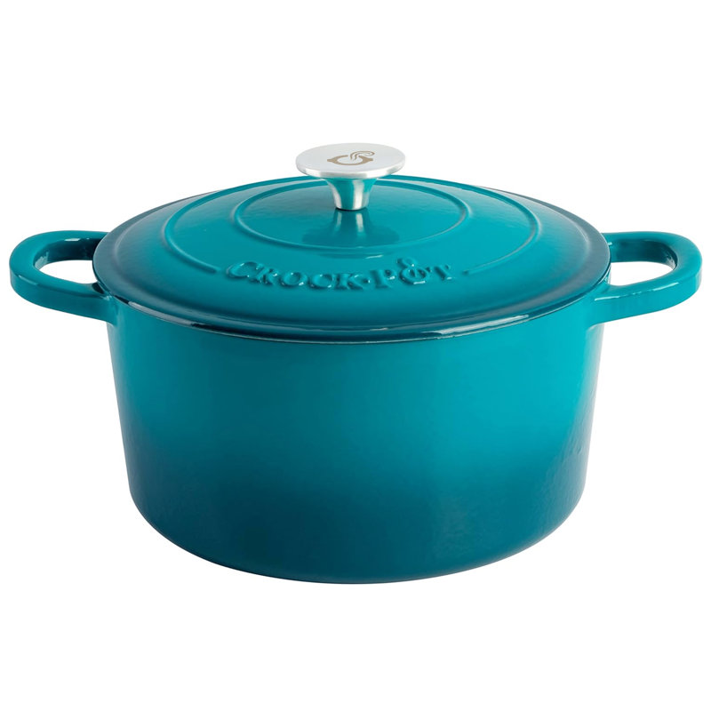 Cocotte en fonte émaillée Crockpot Artisan, Bleu sarcelle, 7 pintes