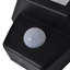 Black Solar Powered Hammered Glass Outdoor Wall Lantern