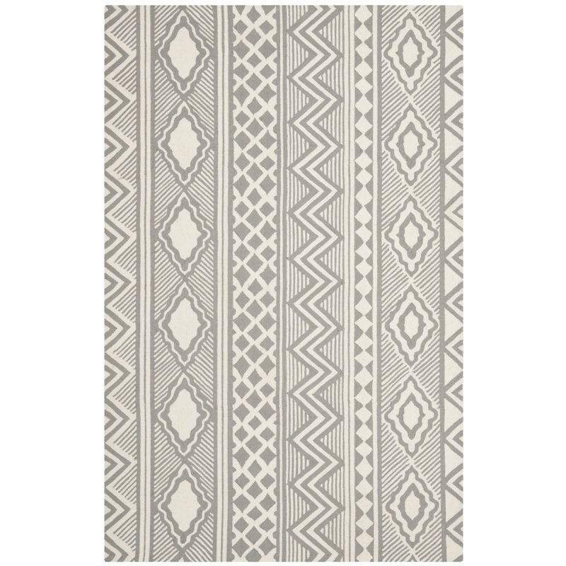 Isaac Mizrahi Hand Tufted Wool Geometric Rug, Rectangle 5' x 8'