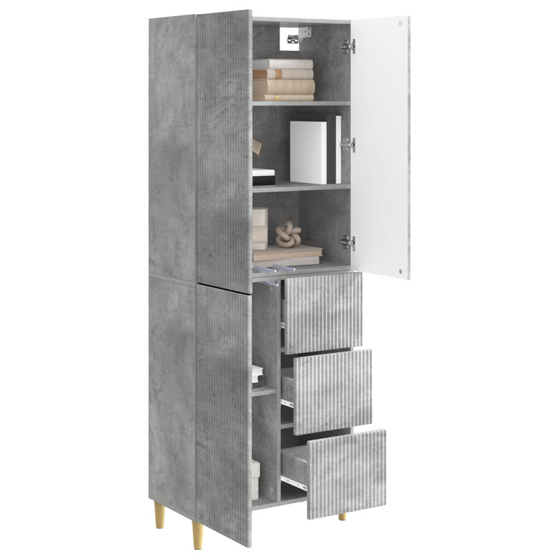 Storage Cabinet, Concrete Grey