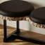 Banc noir luxueux de style italien clair