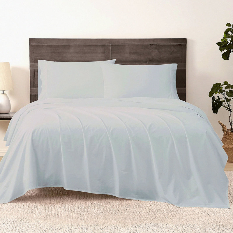 Dream Percale Sheet Set, Light Blue, Twin Sheet Set