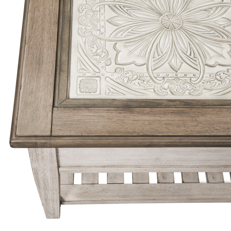 Table basse rectangulaire avec tiroirs Haylee