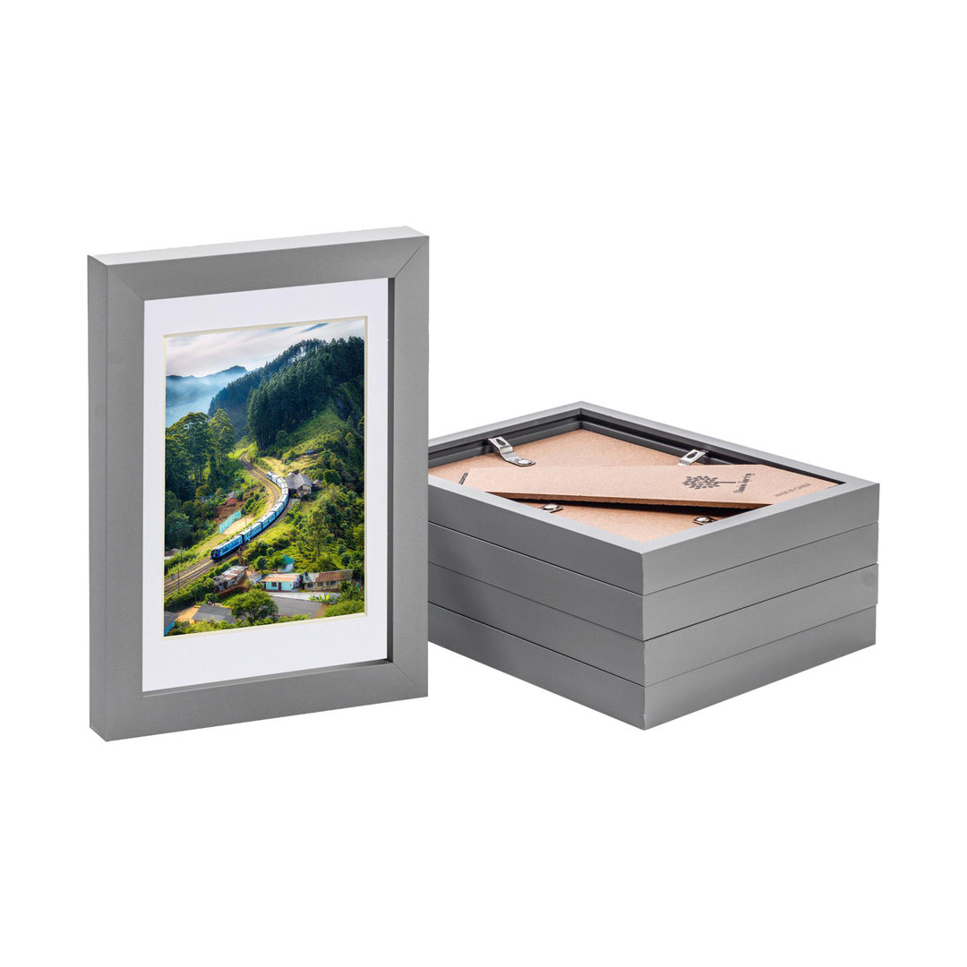 Photo Frames with 4" x 6" Mount - 8" x 10" - Black/Grey