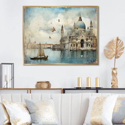 «Venice Chronicles Vintage Journal Collage», reproduction sur toile