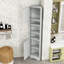 Armoire de rangement pour salle de bain avec tablettes de rangement réglables et deux portes-1439593112