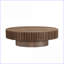 Table basse ovale en MDF noyer pour le salon, peu encombrante Facile à nettoyer