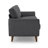 85" W Linen Blend Upholstered Sofa with Flared Arms and Manufactured Wood Frame-935238111