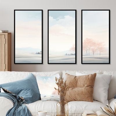 «Modern Scandinavian Scenery Harmony», ensemble d'art mural moderne scandinave