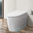 Smart Toilet With Bidet Seat, Heated Seat, Foot Sensor Auto Open Lid, Remote Control, Night Light, And Automatic Flush